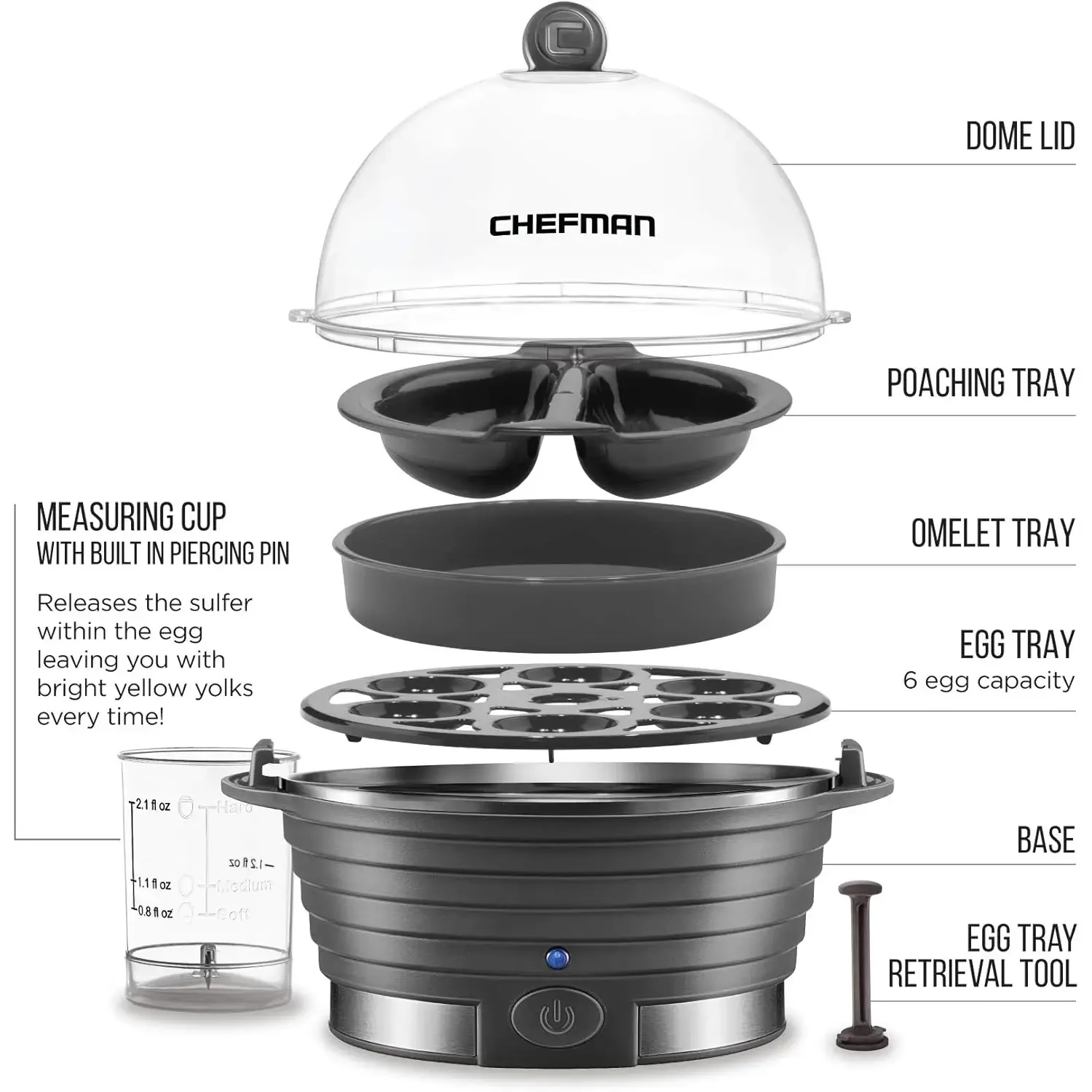 🍳 6‑Egg Rapid Electric Cooker – Steam, Poach & Boil with Ease - Image 5