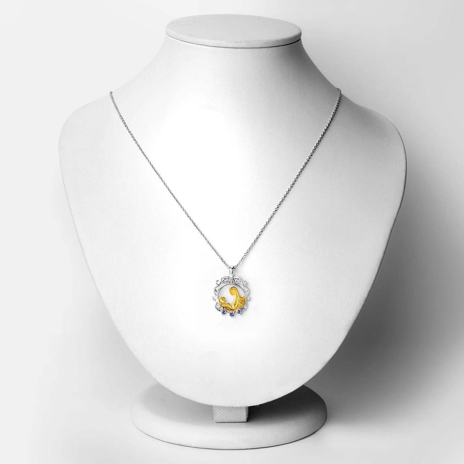 0.11 Carat Genuine Tanzanite .925 Sterling Silver Pendant - Image 2