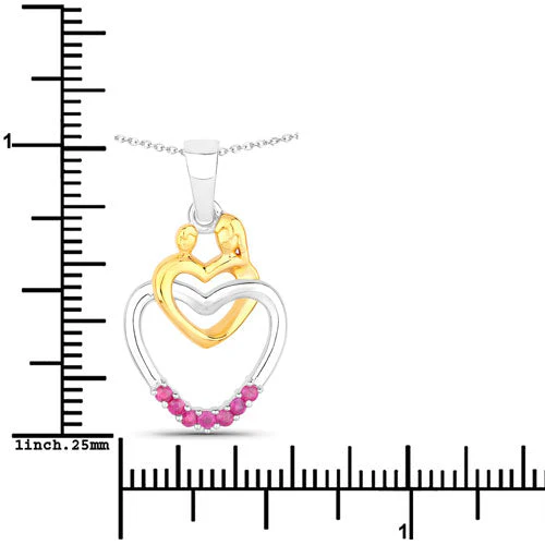 0.14 Carat Genuine Ruby .925 Sterling Silver Pendant - Image 7