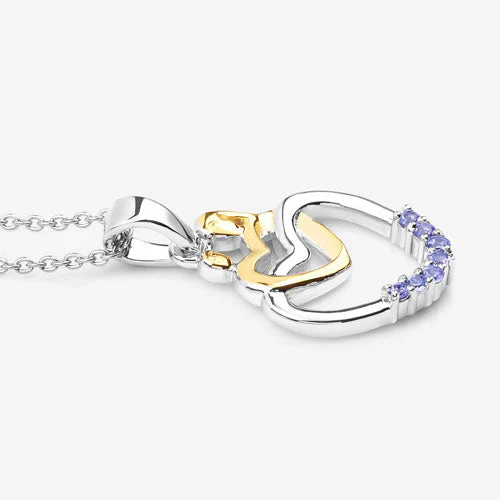 0.14 Carat Genuine Tanzanite .925 Sterling Silver Pendant - Image 10