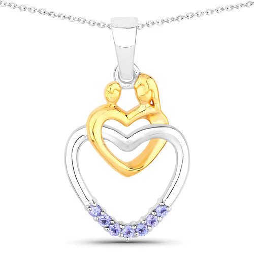 0.14 Carat Genuine Tanzanite .925 Sterling Silver Pendant - Image 5