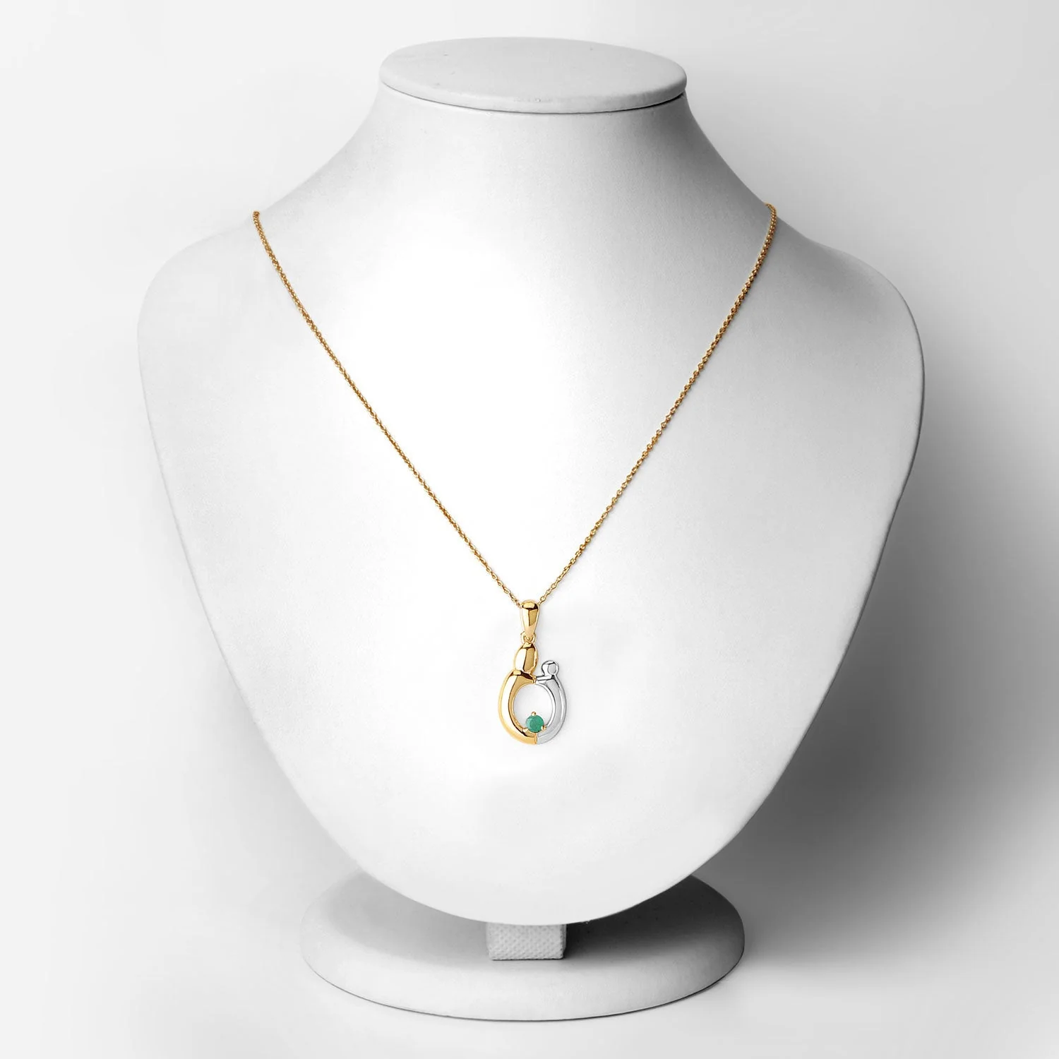 0.17 Carat Genuine Emerald .925 Sterling Silver Pendant - Image 2