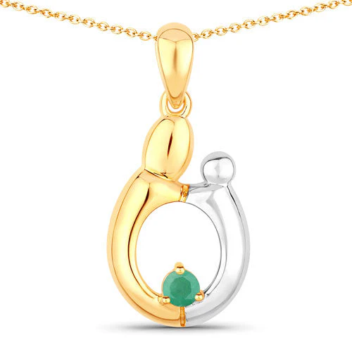 0.17 Carat Genuine Emerald .925 Sterling Silver Pendant - Image 5