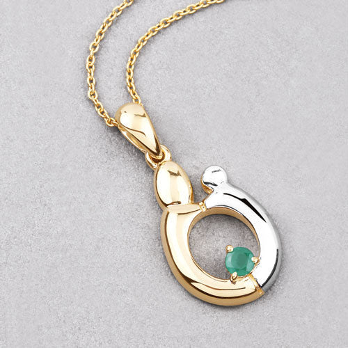 0.17 Carat Genuine Emerald .925 Sterling Silver Pendant - Image 8