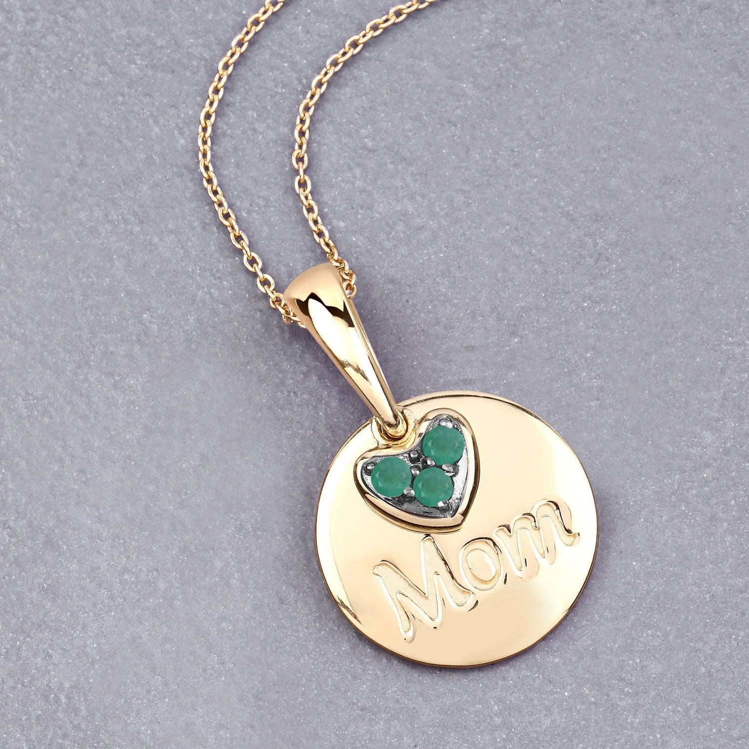 0.17 Carat Genuine Emerald .925 Sterling Silver Pendant - Image 4