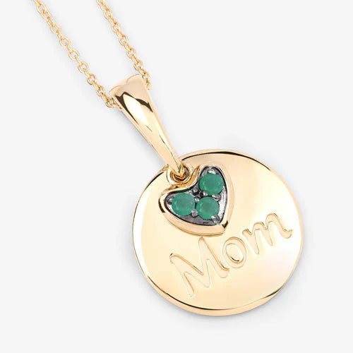 0.17 Carat Genuine Emerald .925 Sterling Silver Pendant - Image 9