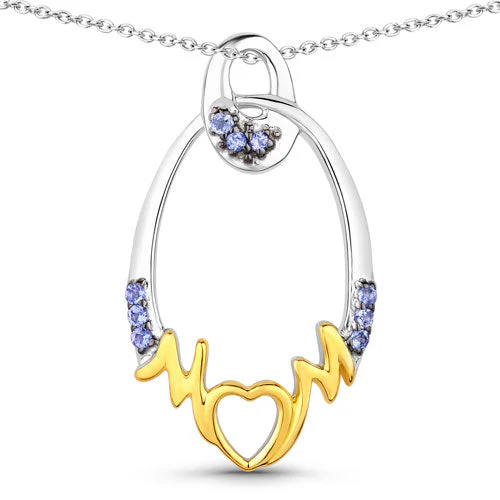 0.18 Carat Genuine Tanzanite .925 Sterling Silver Pendant - Image 5