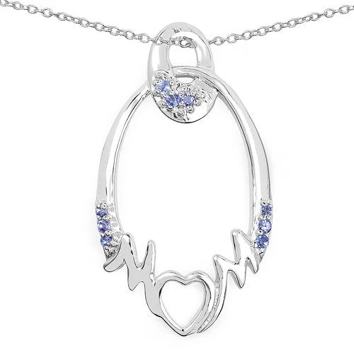 0.18 Carat Genuine Tanzanite .925 Sterling Silver Pendant - Image 3