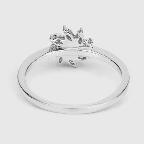 0.18 Carat Genuine White Diamond 14K White Gold Ring (E-F-G Color, SI Clarity) - Image 12