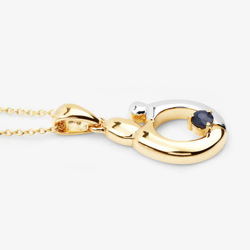 0.19 Carat Genuine Blue Sapphire .925 Sterling Silver Pendant - Image 10