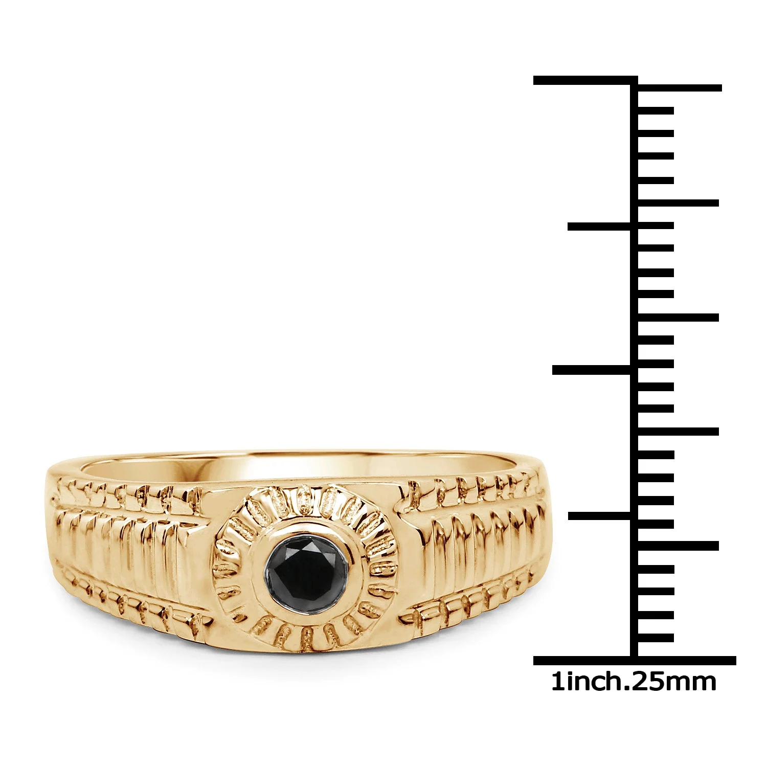 0.20 Carat Genuine Black Diamond .925 Sterling Silver Ring - Image 3