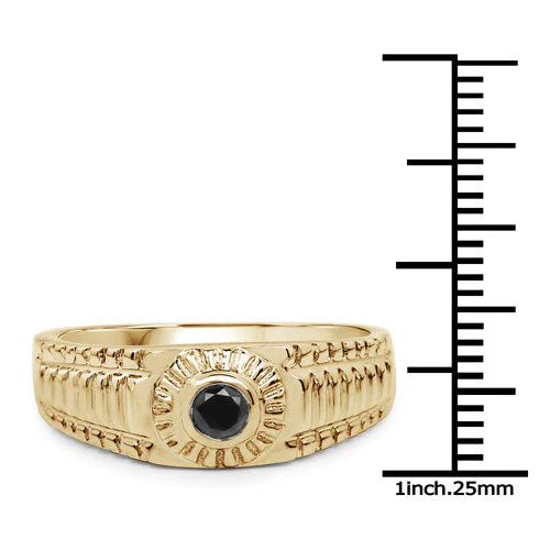 0.20 Carat Genuine Black Diamond .925 Sterling Silver Ring - Image 6