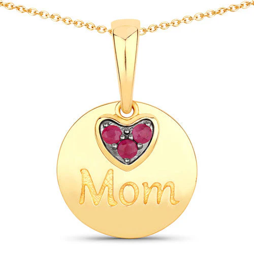 0.20 Carat Genuine Ruby .925 Sterling Silver Pendant - Image 5