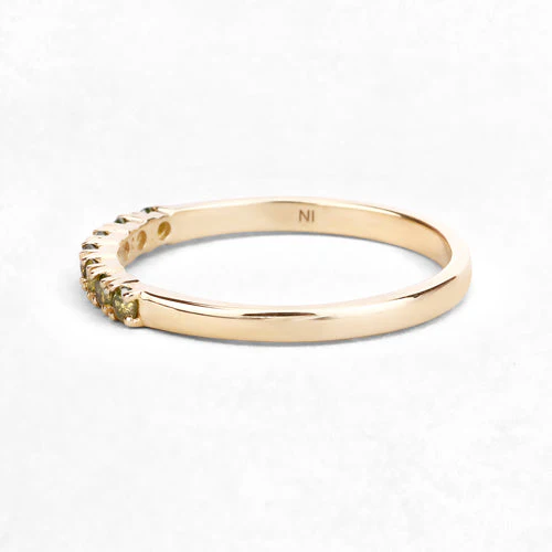 0.22 Carat Genuine Dark Yellow Diamond 14K Yellow Gold Ring (I1-I2) - Image 10