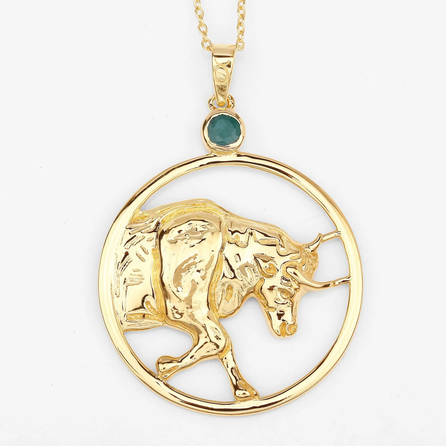 0.23 Carat Genuine Emerald .925 Sterling Silver Pendant - Image 4