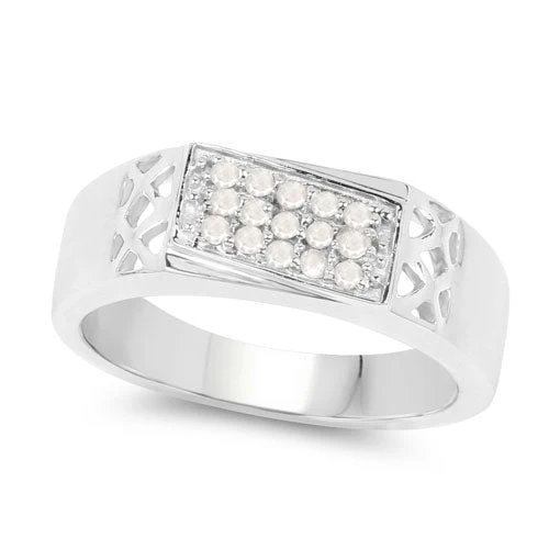 0.23 Carat Genuine White Diamond .925 Sterling Silver Ring - Image 5