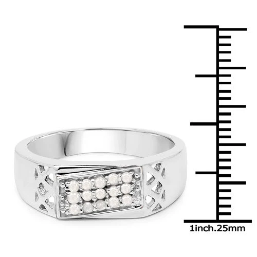 0.23 Carat Genuine White Diamond .925 Sterling Silver Ring - Image 6