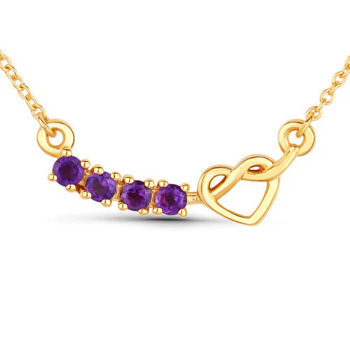 0.24 Carat Genuine Amethyst .925 Sterling Silver Necklace - Image 5