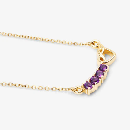 0.24 Carat Genuine Amethyst .925 Sterling Silver Necklace - Image 9