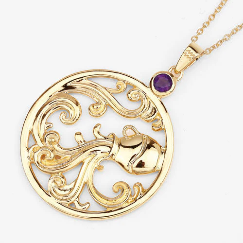 0.24 Carat Genuine Amethyst .925 Sterling Silver Pendant - Image 9