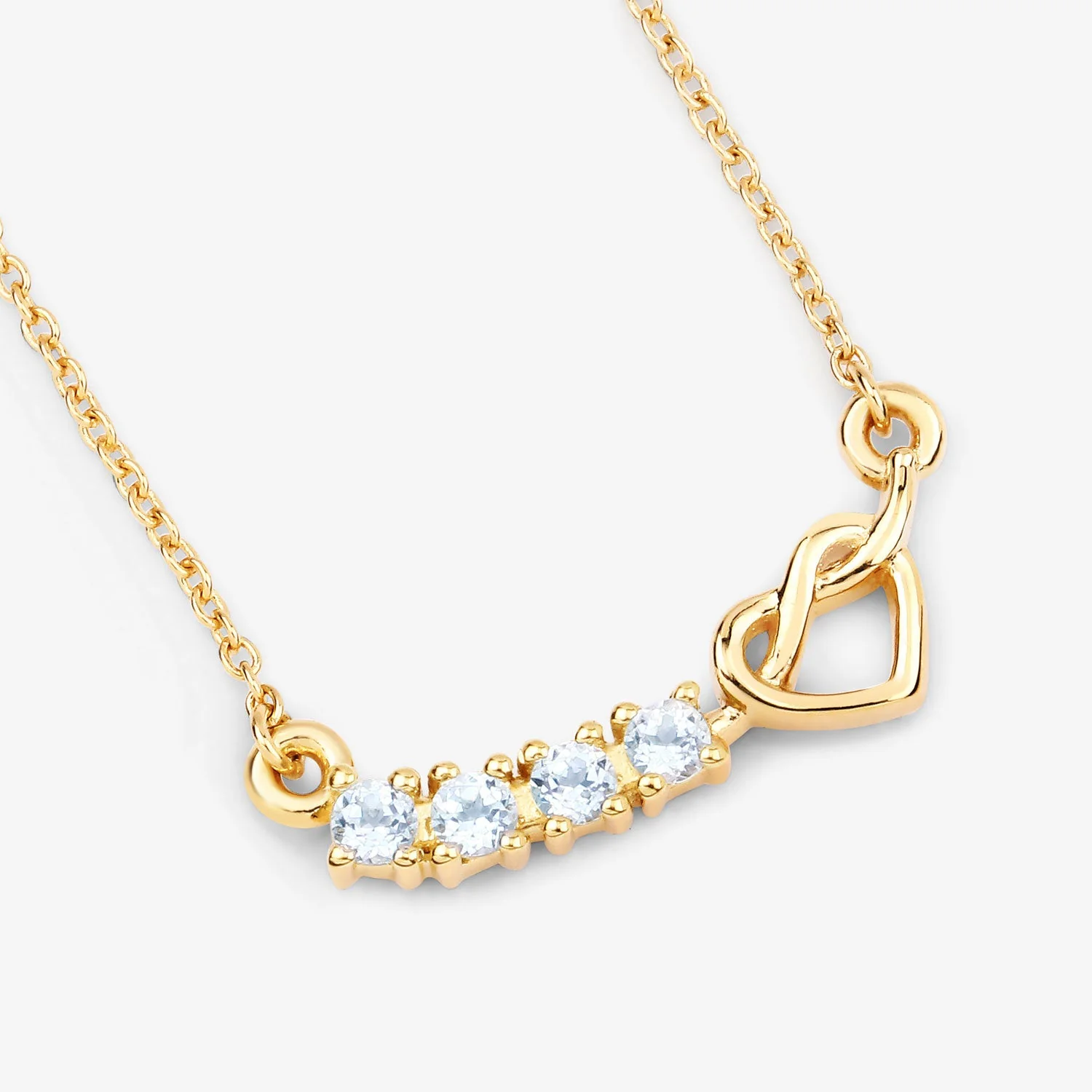 0.24 Carat Genuine Aquamarine .925 Sterling Silver Necklace - Image 4