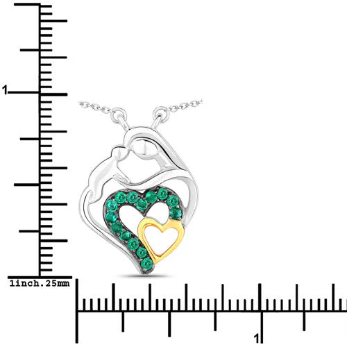 0.24 Carat Genuine Emerald .925 Sterling Silver Pendant - Image 7