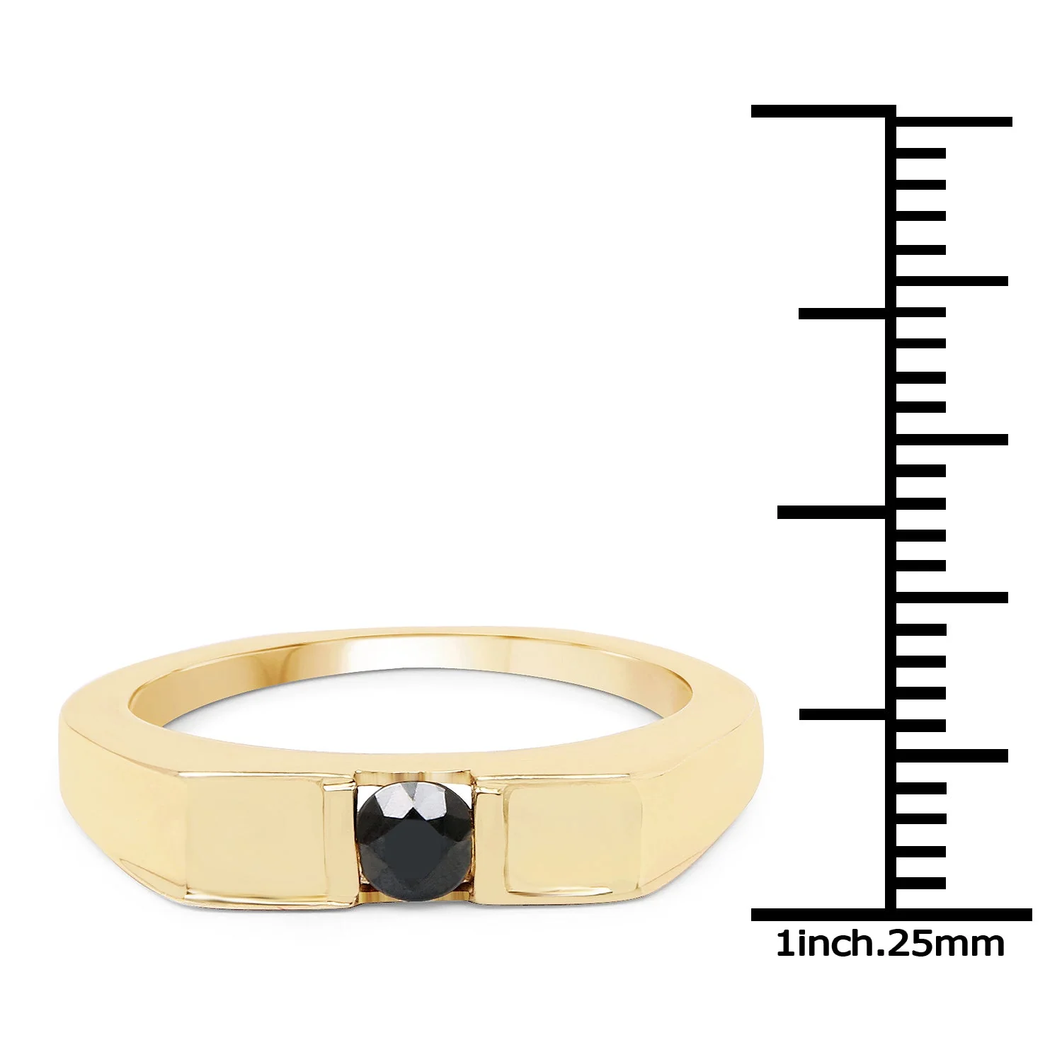 0.25 Carat Genuine Black Diamond .925 Sterling Silver Ring - Image 3