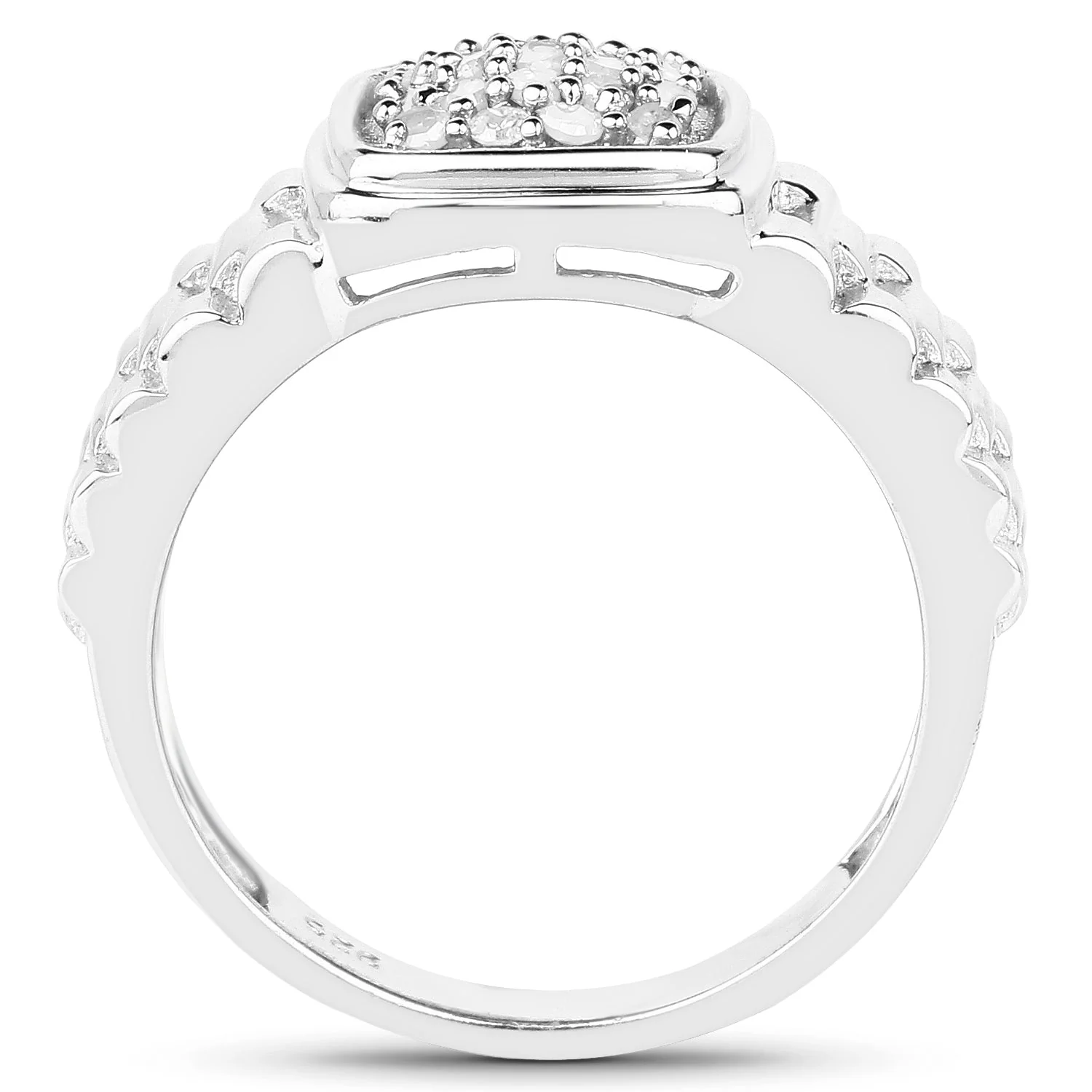 0.25 Carat Genuine White Diamond .925 Sterling Silver Ring - Image 2