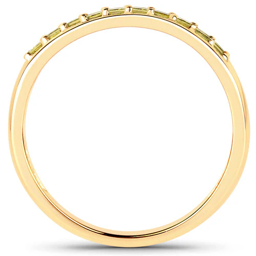 0.27 Carat Genuine Yellow Diamond 14K Yellow Gold Ring (SI1-SI2) - Image 6