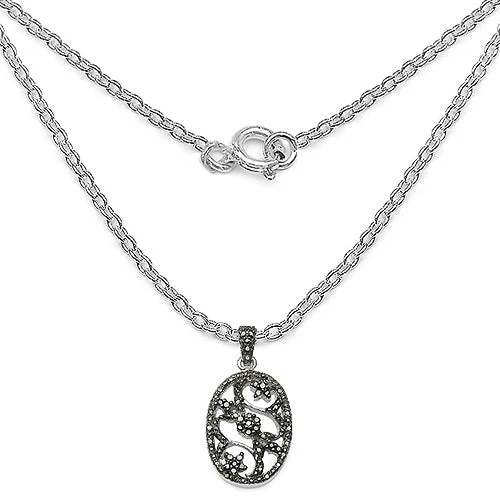 0.28 Carat Genuine Black Diamond .925 Sterling Silver Pandent - Image 5