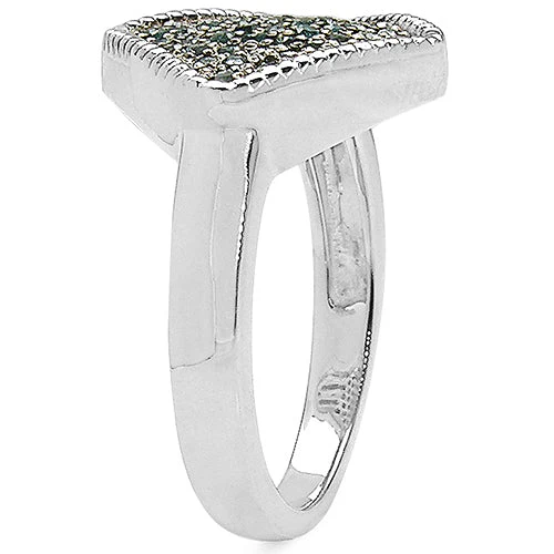 0.28 Carat Genuine Blue Diamond .925 Sterling Silver Ring - Image 5