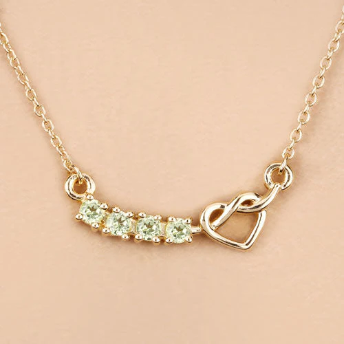 0.28 Carat Genuine Peridot .925 Sterling Silver Necklace - Image 10