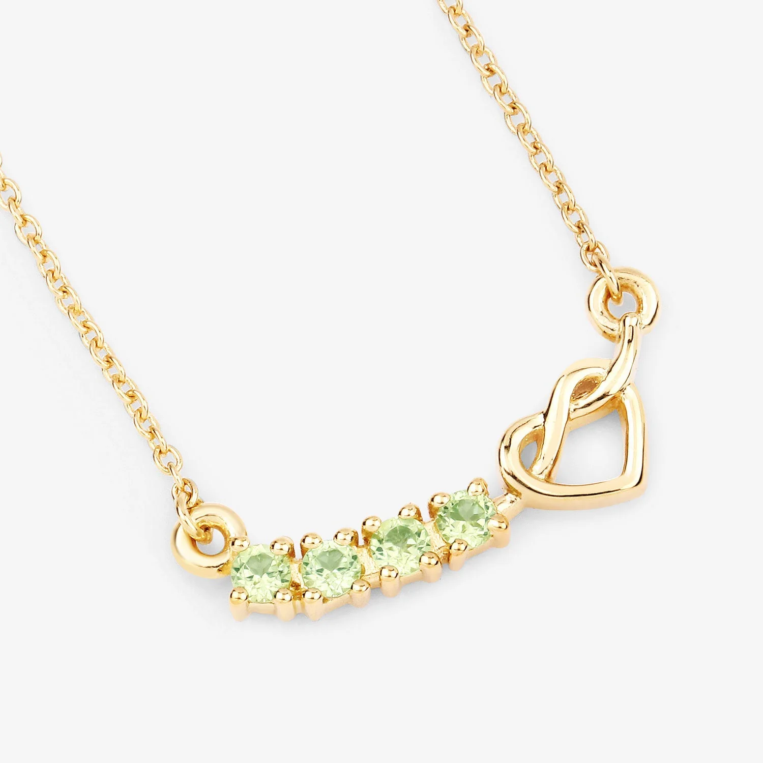 0.28 Carat Genuine Peridot .925 Sterling Silver Necklace - Image 4