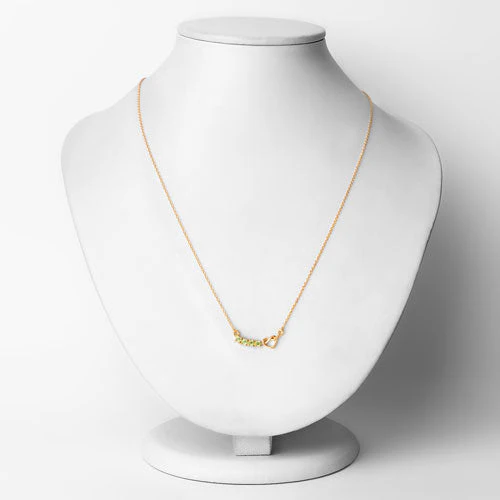 0.28 Carat Genuine Peridot .925 Sterling Silver Necklace - Image 6