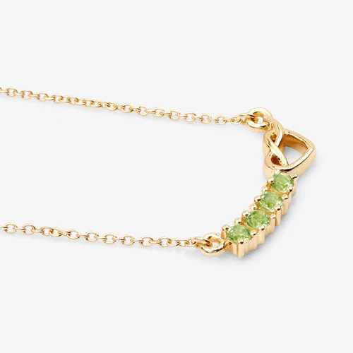0.28 Carat Genuine Peridot .925 Sterling Silver Necklace - Image 9
