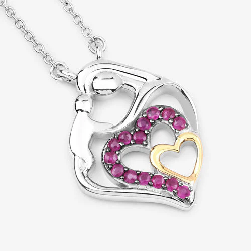 0.28 Carat Genuine Ruby .925 Sterling Silver Pendant - Image 9
