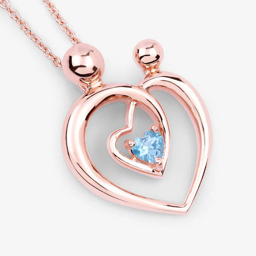 0.28 Carat Genuine Swiss Blue Topaz .925 Sterling Silver Pendant - Image 9