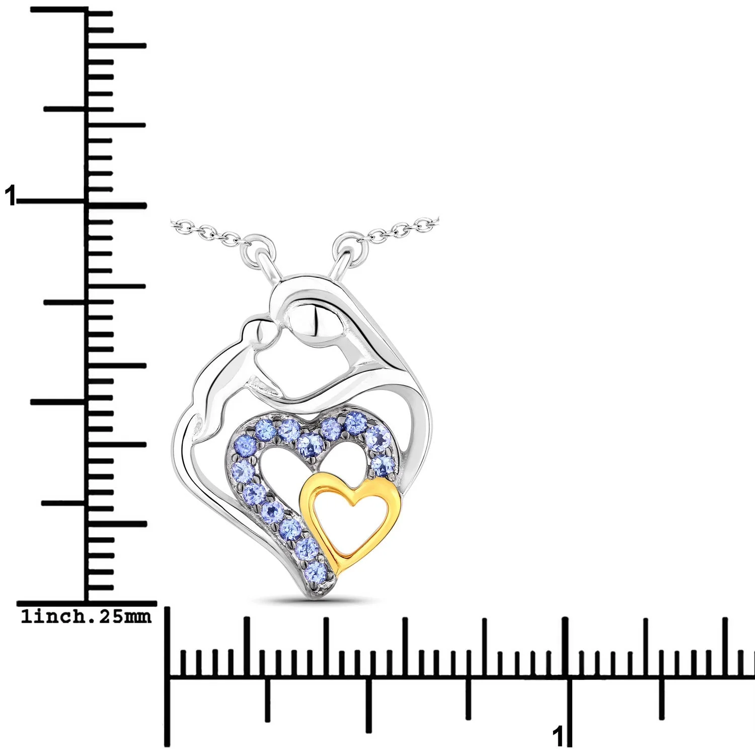 0.28 Carat Genuine Tanzanite .925 Sterling Silver Pendant - Image 3