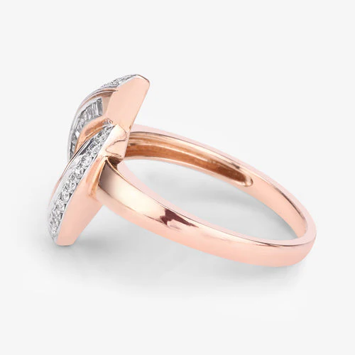 0.29 Carat Genuine White Diamond 14K Rose Gold Ring (E-F Color, SI1-SI2 Clarity) - Image 10