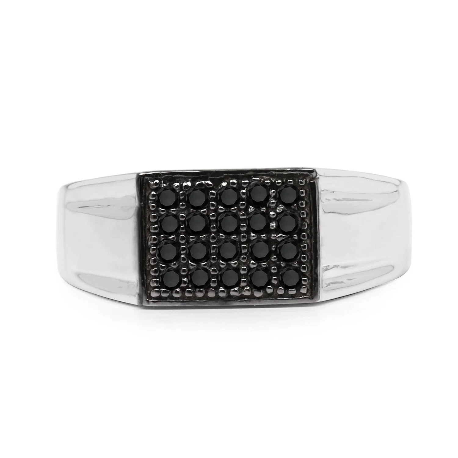 0.30 Carat Genuine Black Diamond .925 Sterling Silver Ring - Image 4