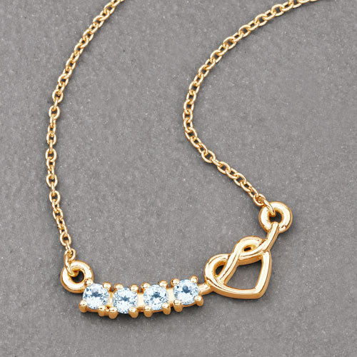 0.30 Carat Genuine Blue Topaz .925 Sterling Silver Necklace - Image 3