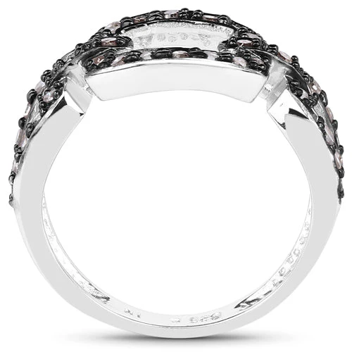 0.32 Carat Genuine Champagne Diamond .925 Sterling Silver Ring - Image 5