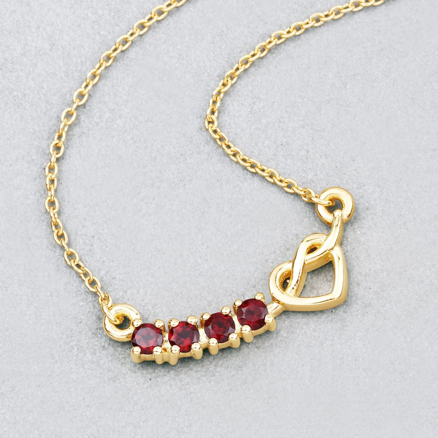 0.32 Carat Genuine Garnet .925 Sterling Silver Necklace - Image 3