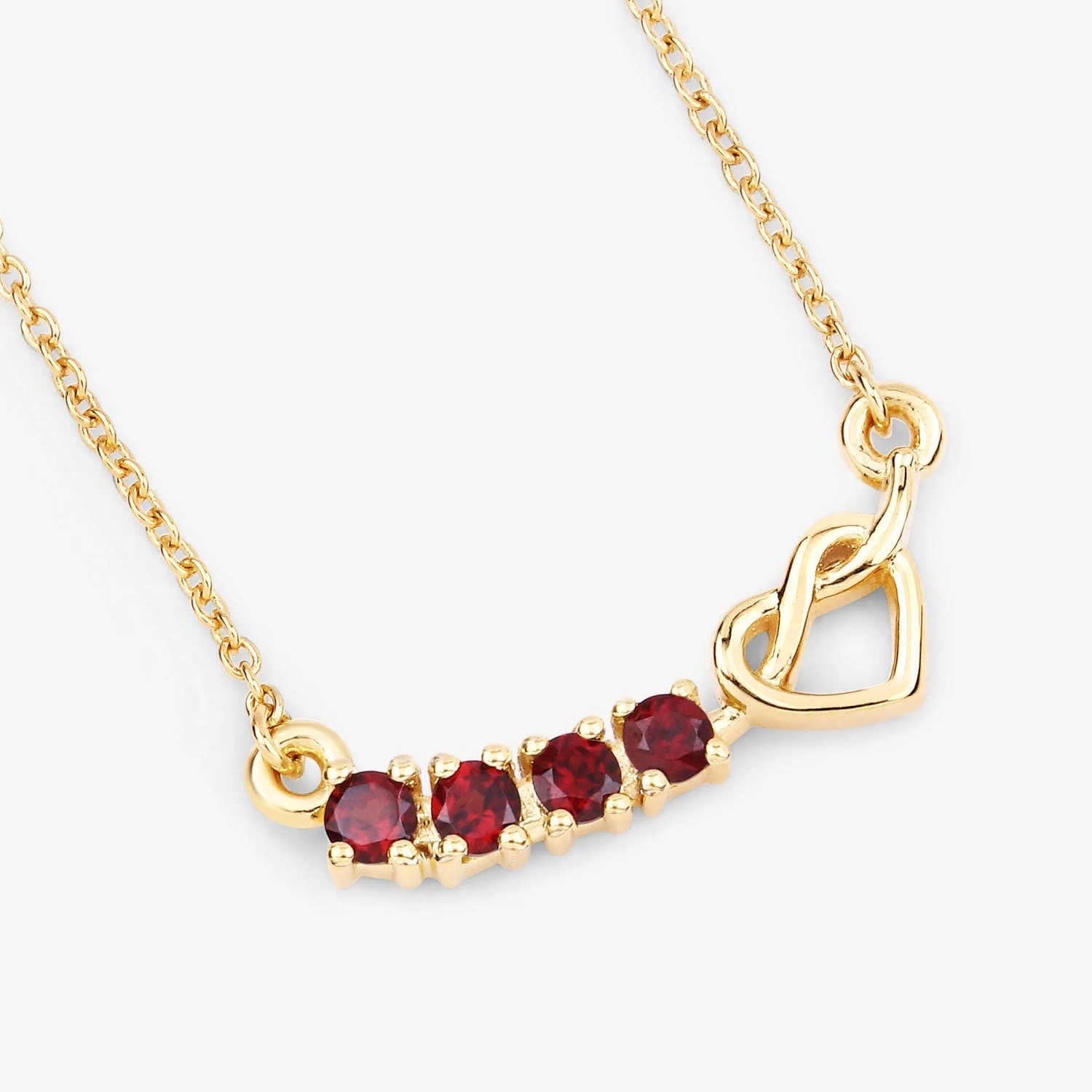 0.32 Carat Genuine Garnet .925 Sterling Silver Necklace - Image 4