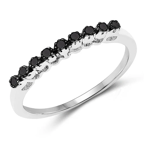 0.32 Carat Genuine Multi Diamond .925 Sterling Silver Ring - Image 4
