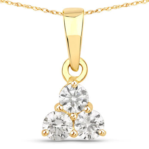 0.33 Carat Genuine Lab Grown Diamond 14K Yellow Gold Pendant - Image 2