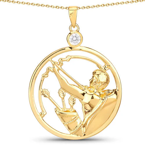 0.33 Carat Genuine White Zircon .925 Sterling Silver Pendant - Image 5