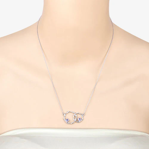 0.38 Carat Genuine Tanzanite .925 Sterling Silver Pendant - Image 12