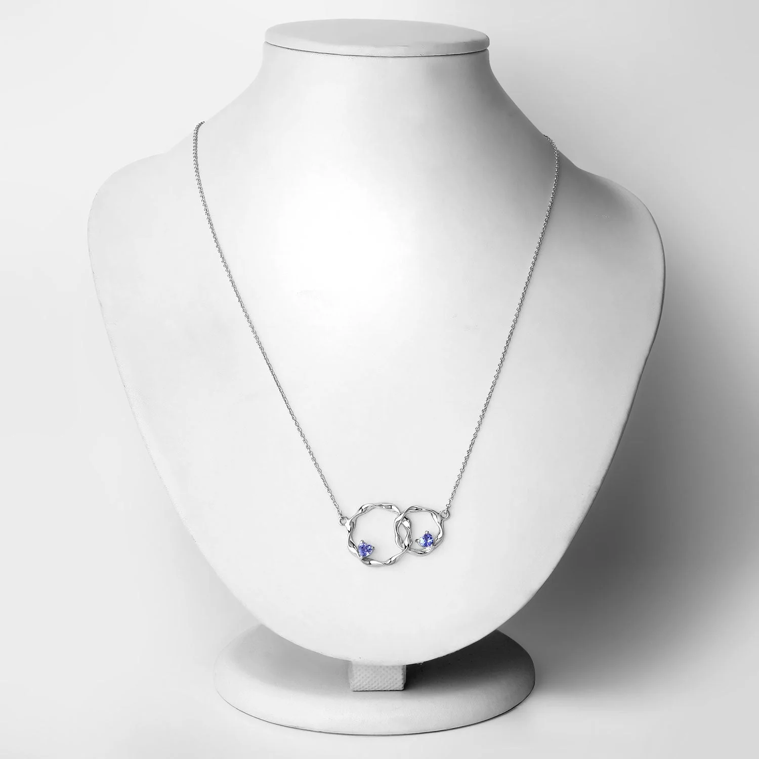 0.38 Carat Genuine Tanzanite .925 Sterling Silver Pendant - Image 2