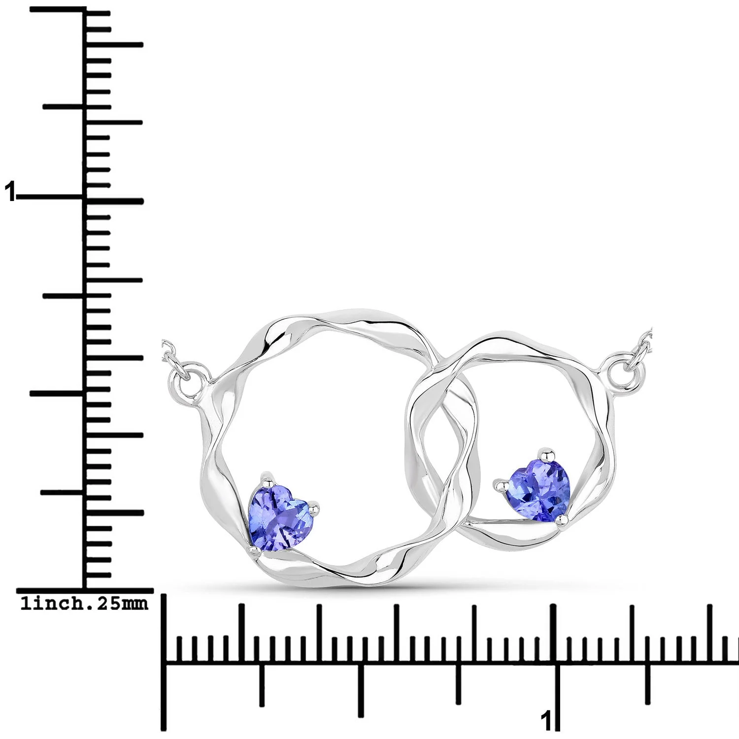 0.38 Carat Genuine Tanzanite .925 Sterling Silver Pendant - Image 3